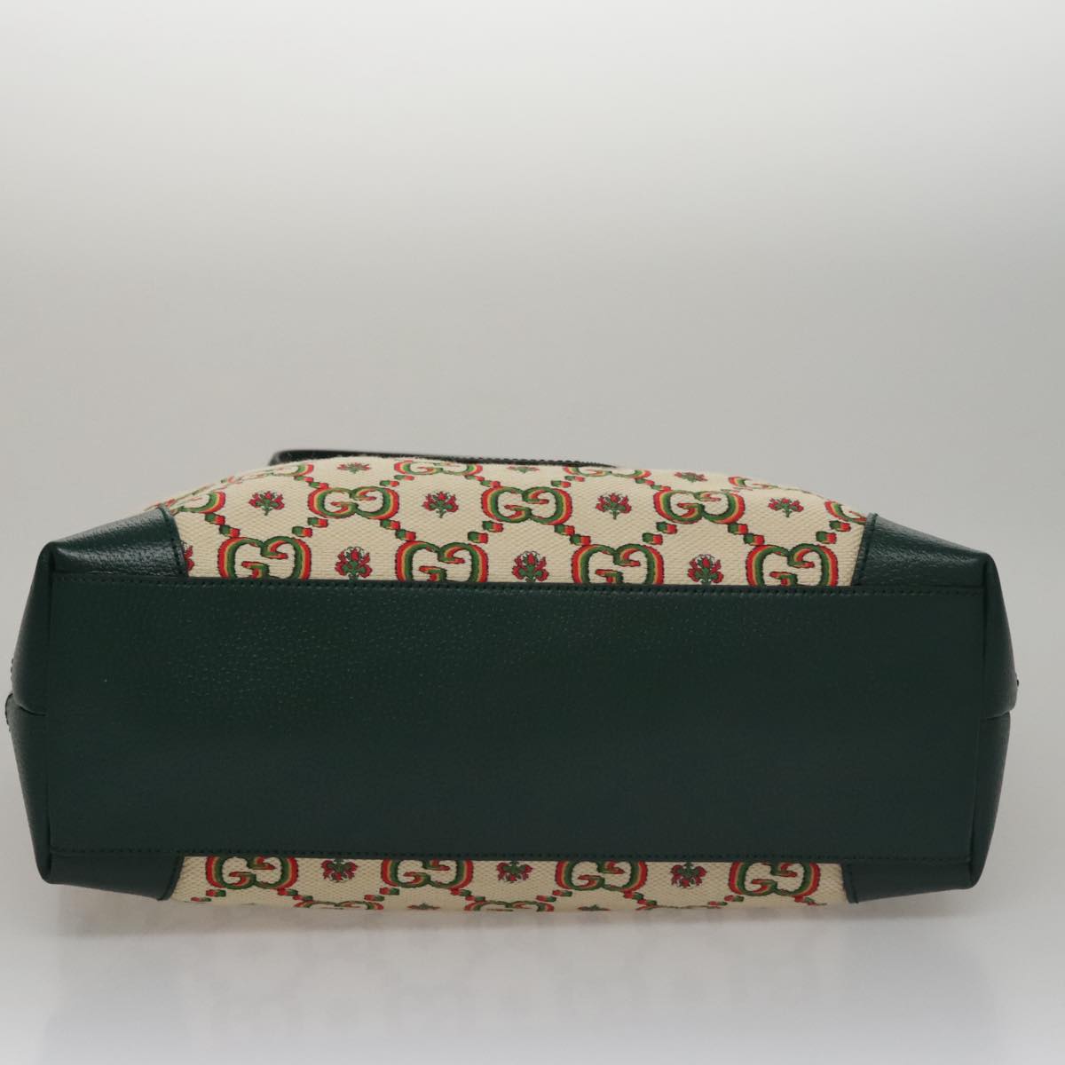 GUCCI Ofidia GUCCI 100th Anniversary Tote Bag Canvas Green 676681 Auth FF3899AV