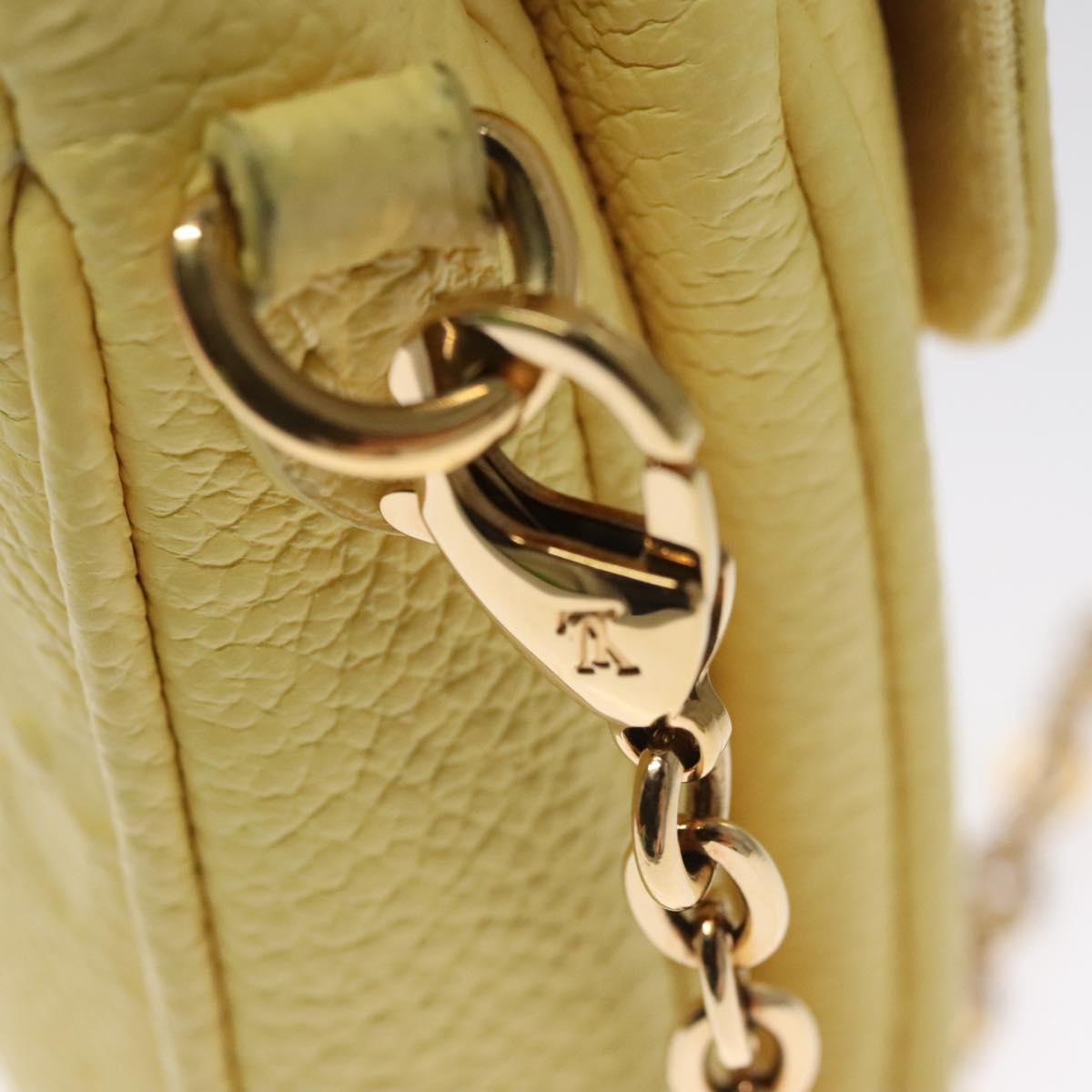 LOUIS VUITTON Monogram Empreinte Chain Micro Metis Bag Yellow LV Auth FF3954S