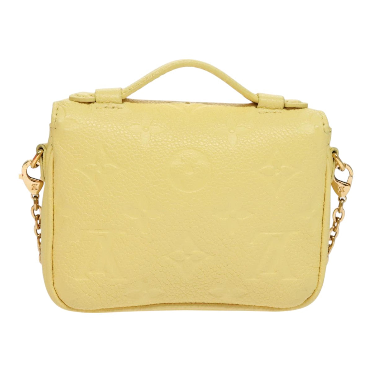 LOUIS VUITTON Monogram Empreinte Chain Micro Metis Bag Yellow LV Auth FF3954S