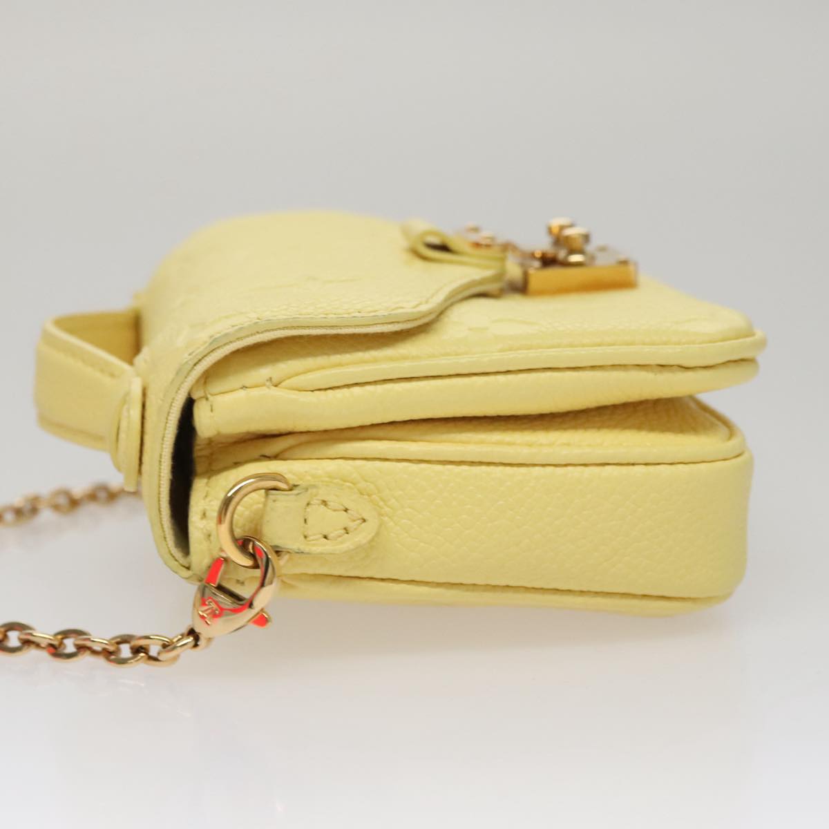 LOUIS VUITTON Monogram Empreinte Chain Micro Metis Bag Yellow LV Auth FF3954S