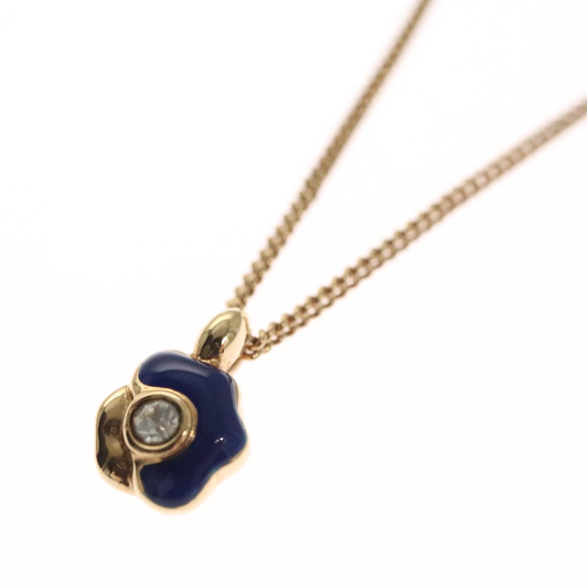 Christian Dior Necklace metal Gold Auth FF4623