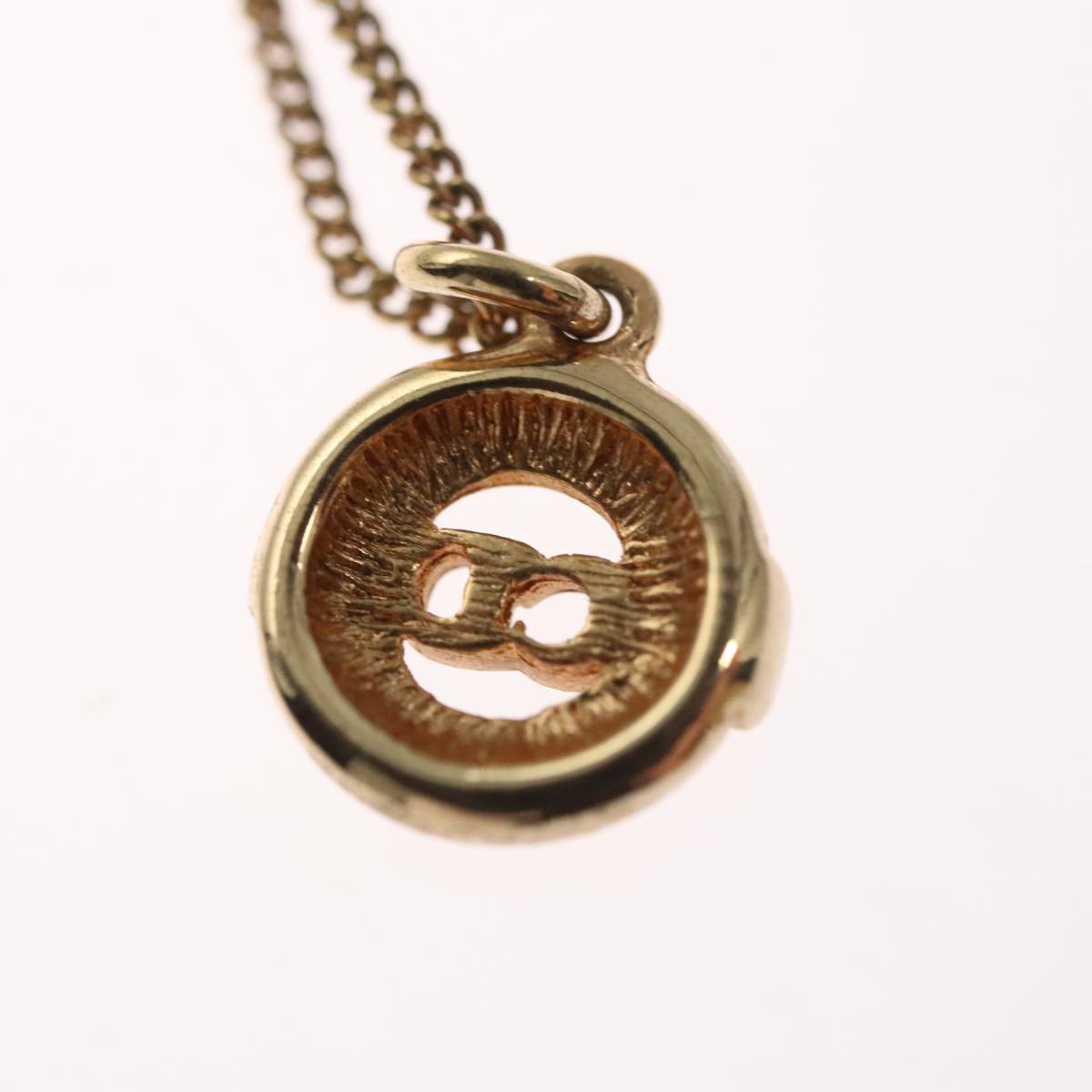 Christian Dior Necklace metal Gold Auth FF4664