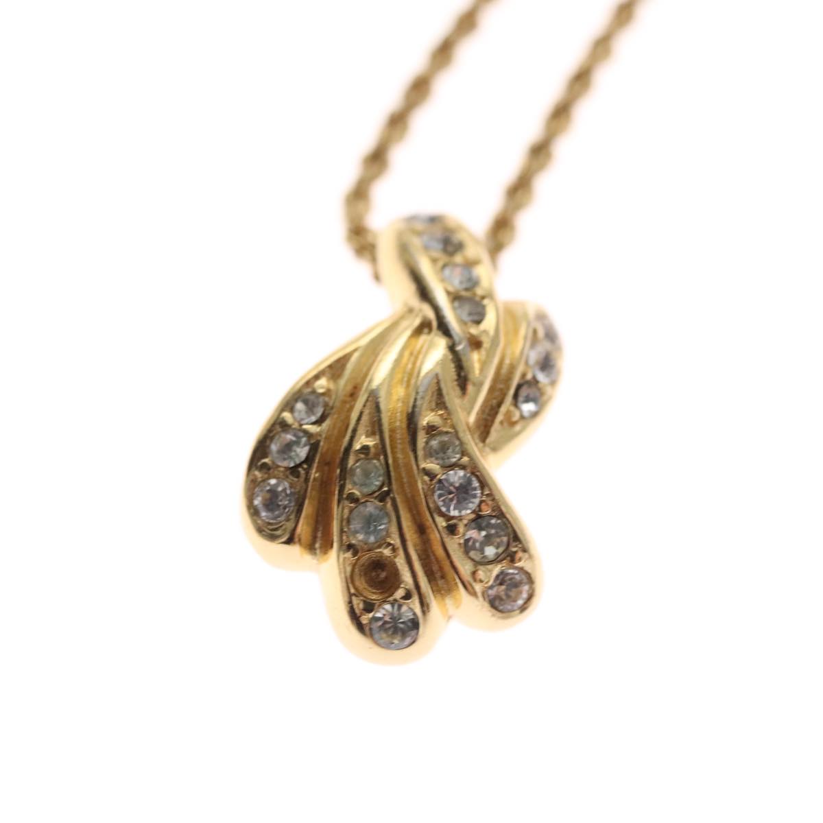 Christian Dior Necklace metal Gold Auth FF5523