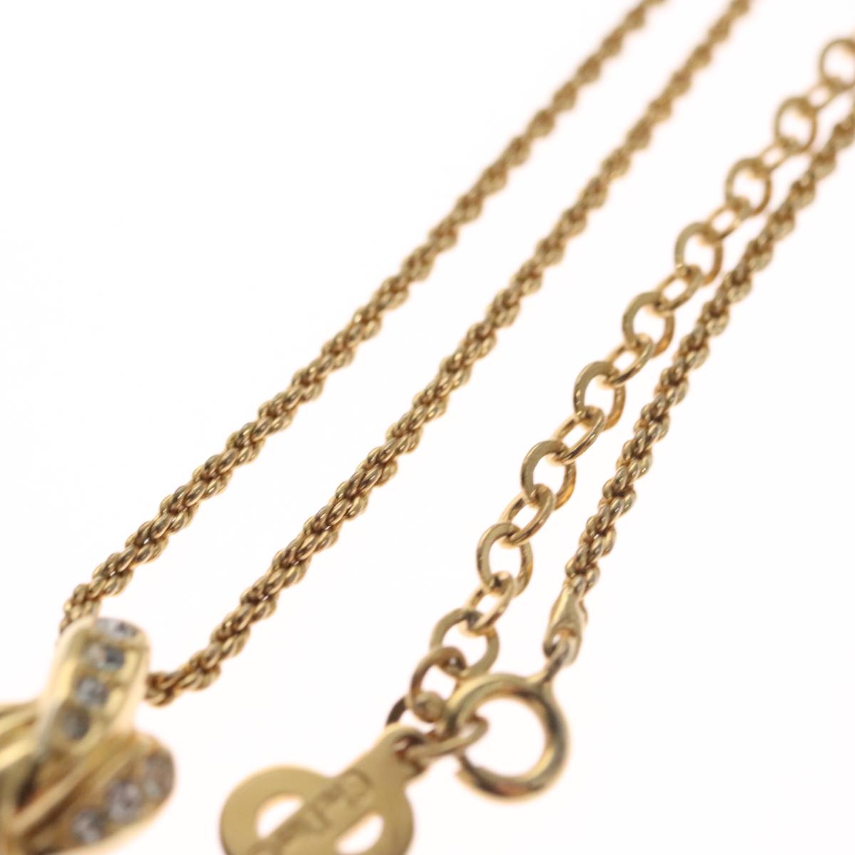 Christian Dior Necklace metal Gold Auth FF5523