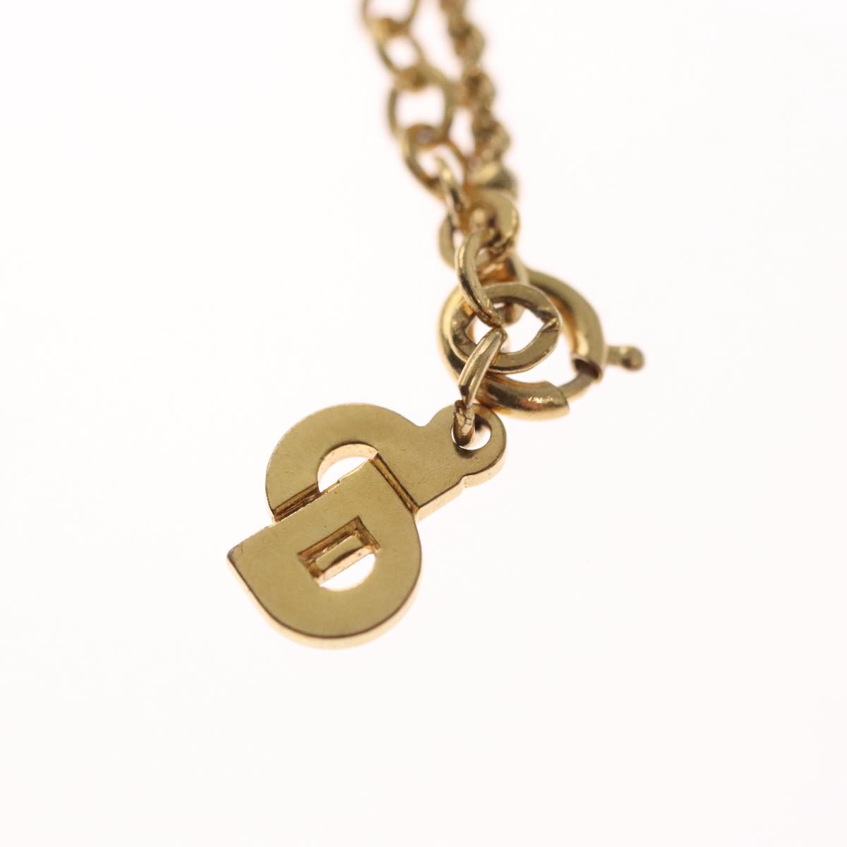 Christian Dior Necklace metal Gold Auth FF5523