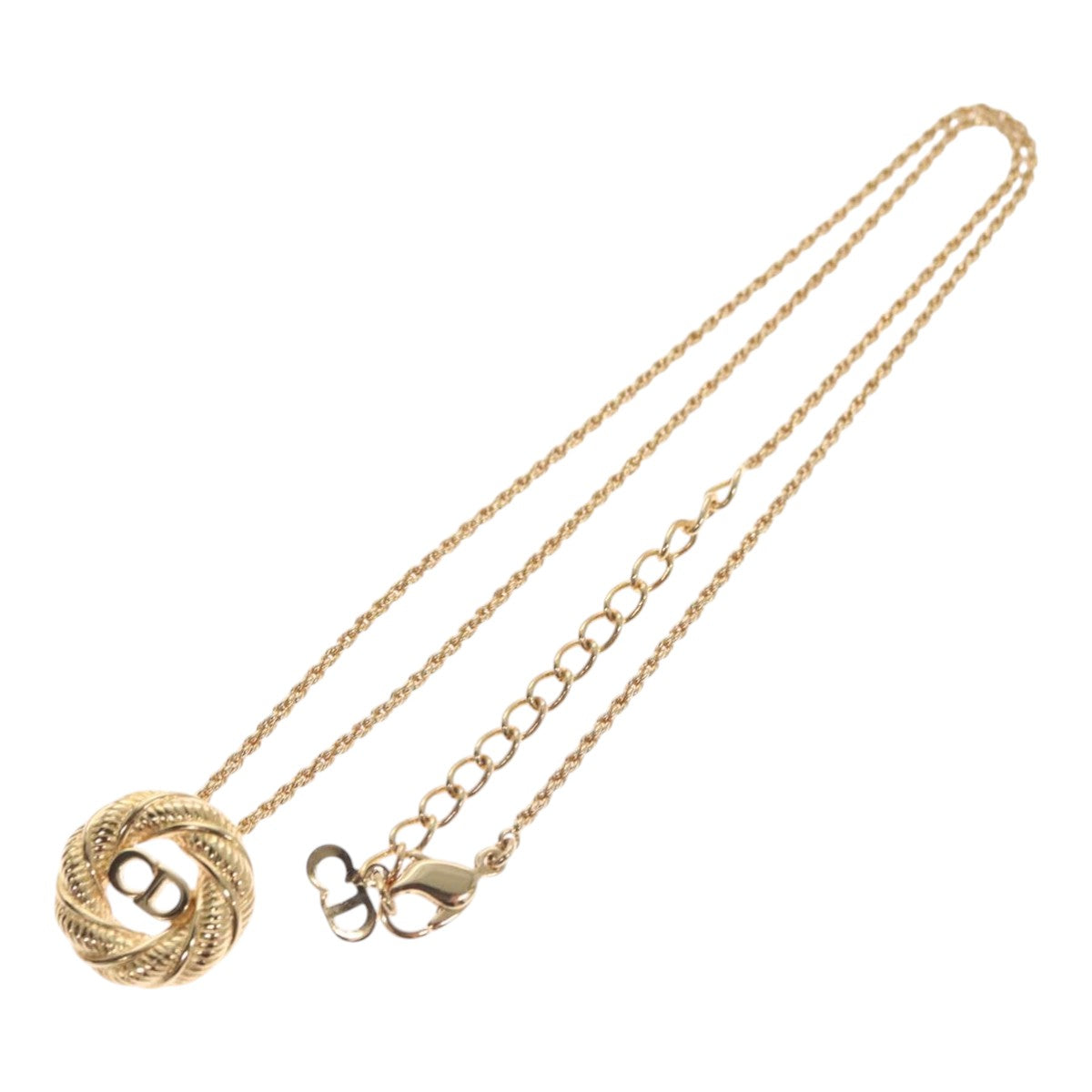 Christian Dior Necklace metal Gold Auth FF6330