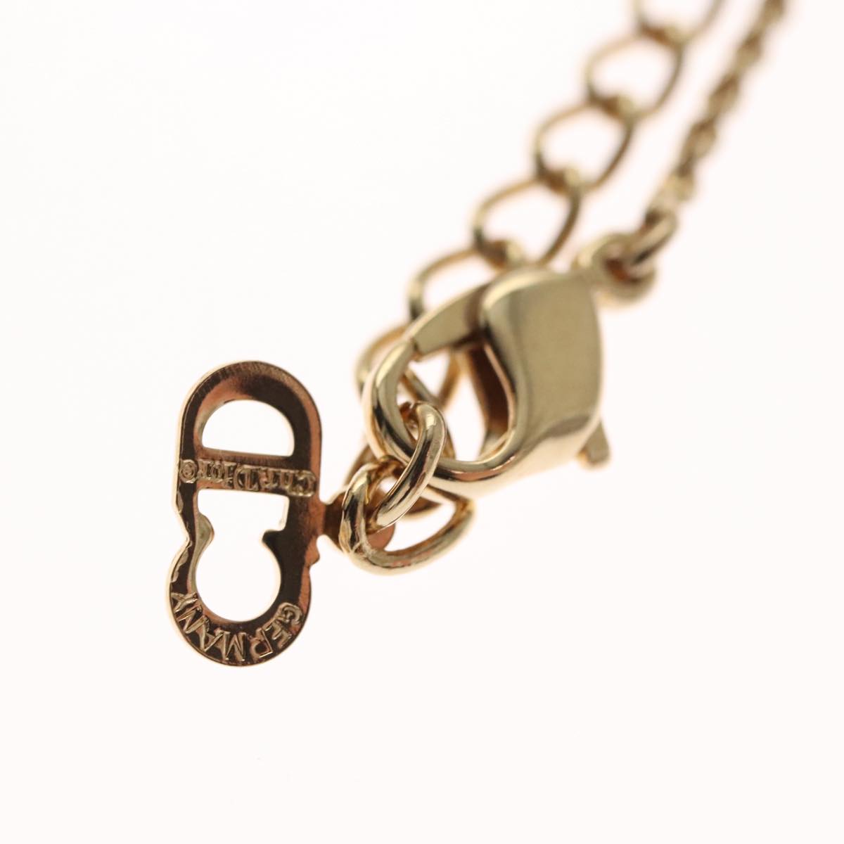 Christian Dior Necklace metal Gold Auth FF6330