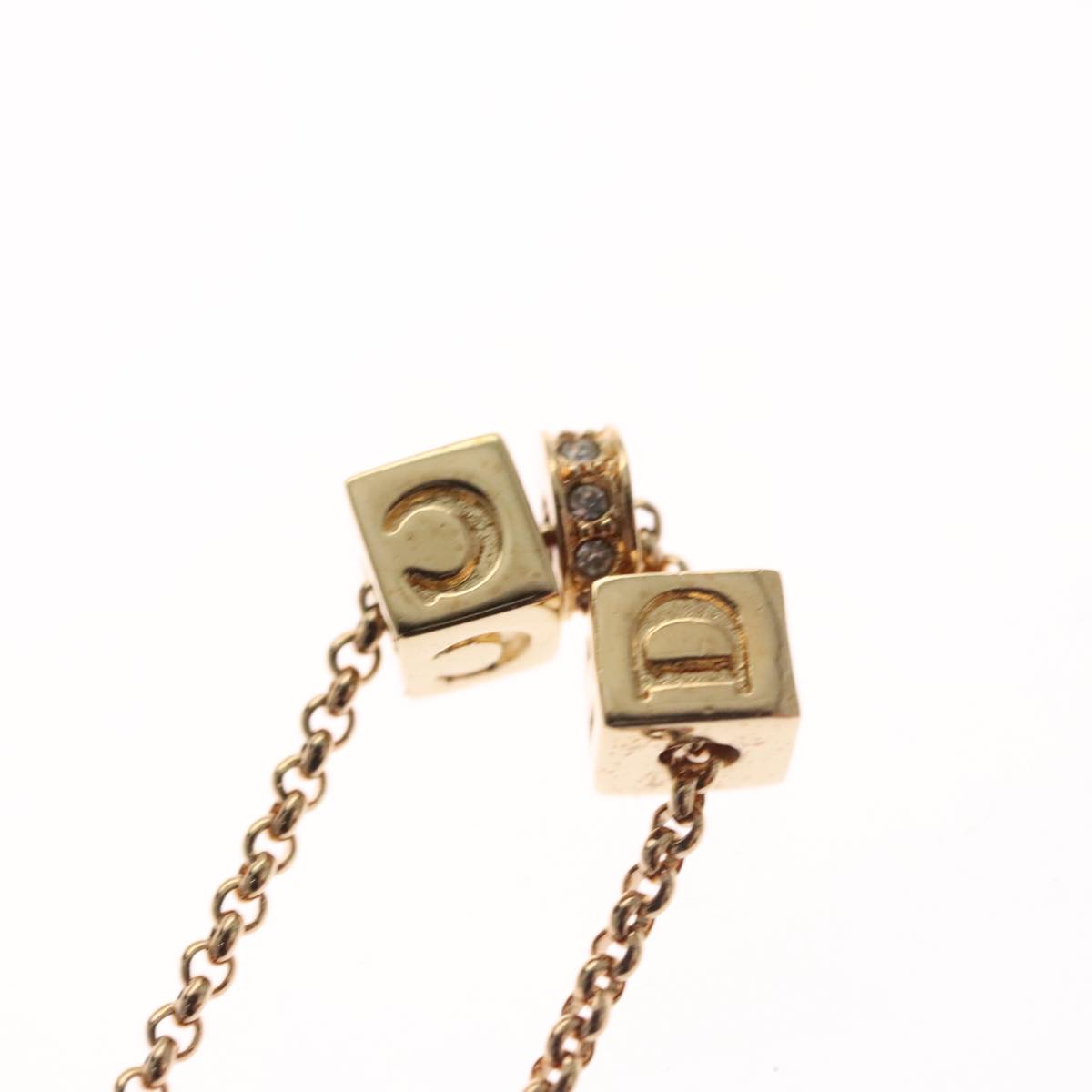 Christian Dior Necklace metal Gold Auth FF6372