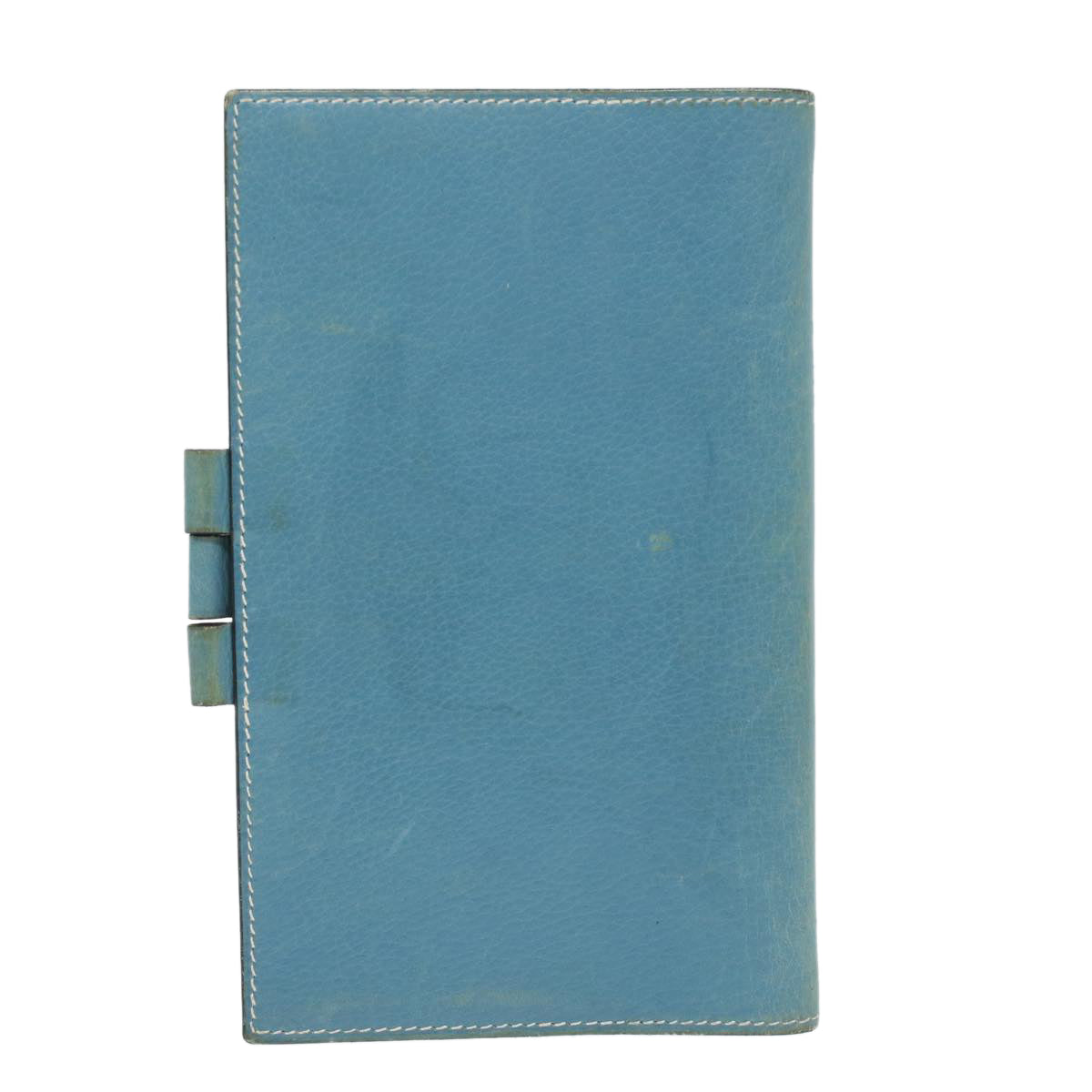 HERMES agenda Day Planner Cover Leather Blue Auth fm2077