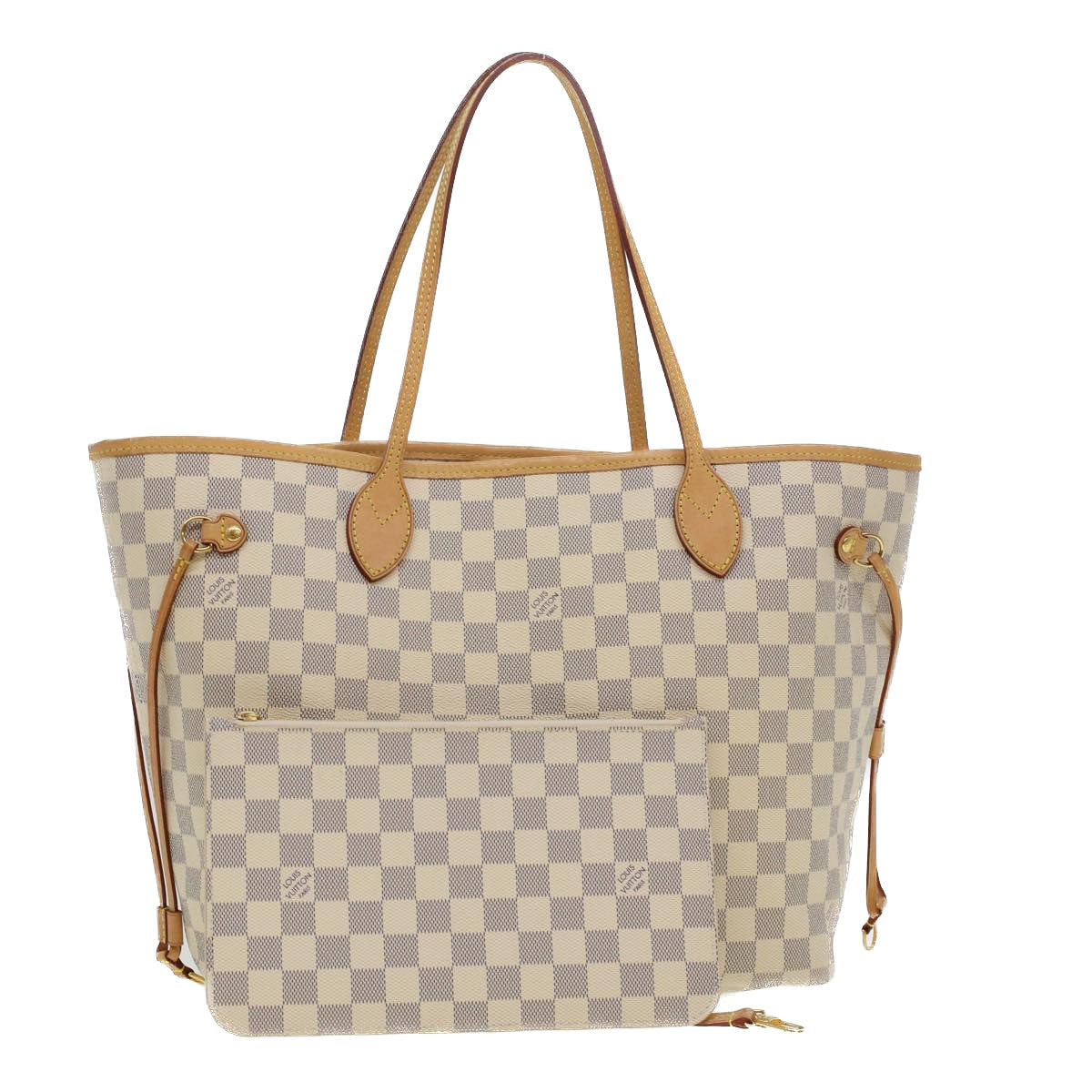 LOUIS VUITTON Damier Azur Neverfull MM Tote Bag N41605 LV Auth fm2414