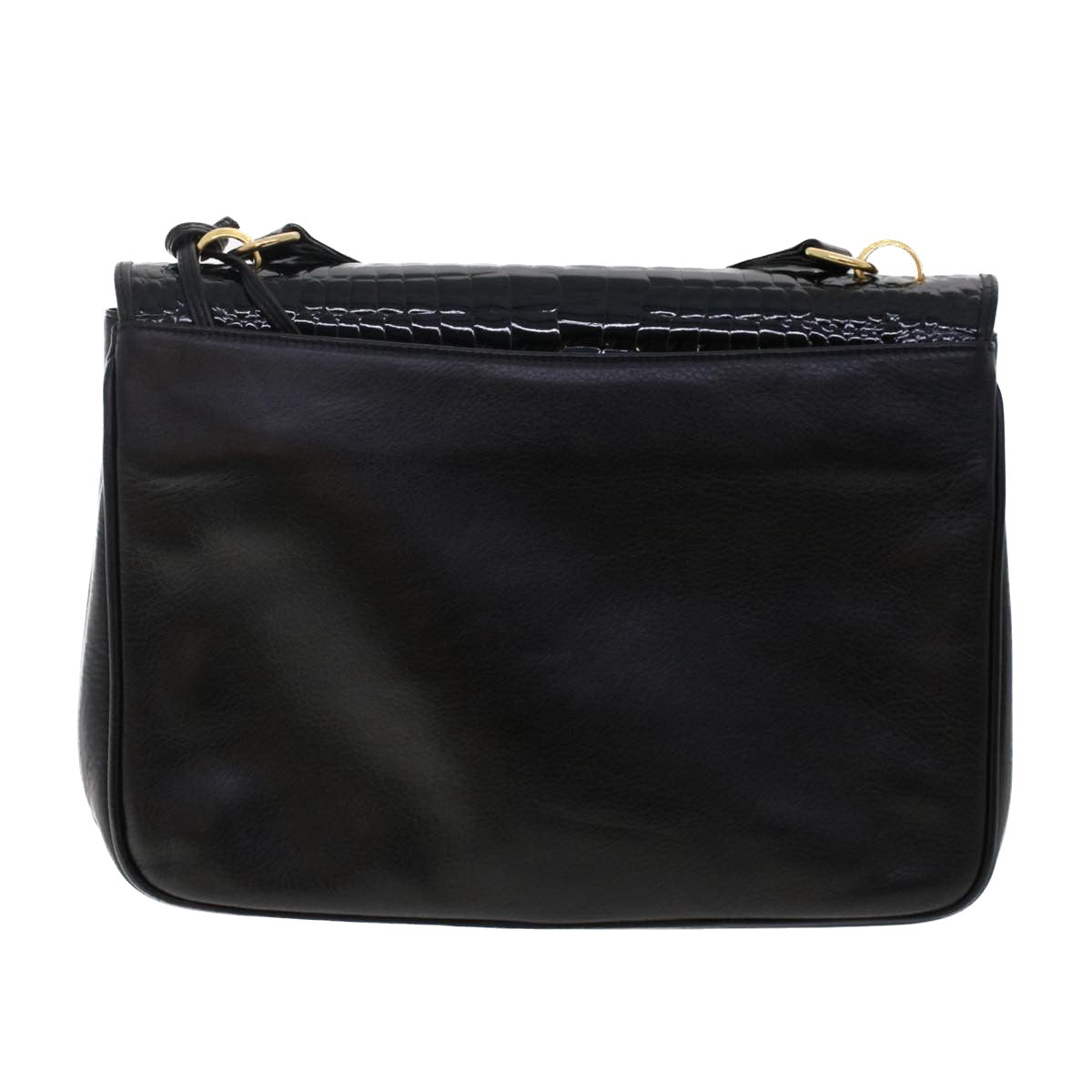 BALLY Shoulder Bag Patent leather Black Auth fm2583