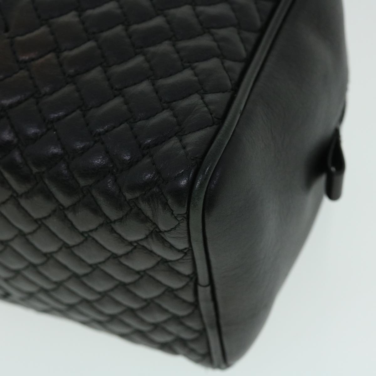 BOTTEGA VENETA INTRECCIATO Clutch Bag Leather Black Auth fm2718