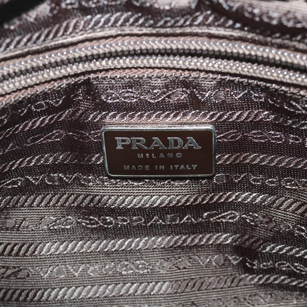 PRADA Hand Bag Nylon Green Auth fm2766