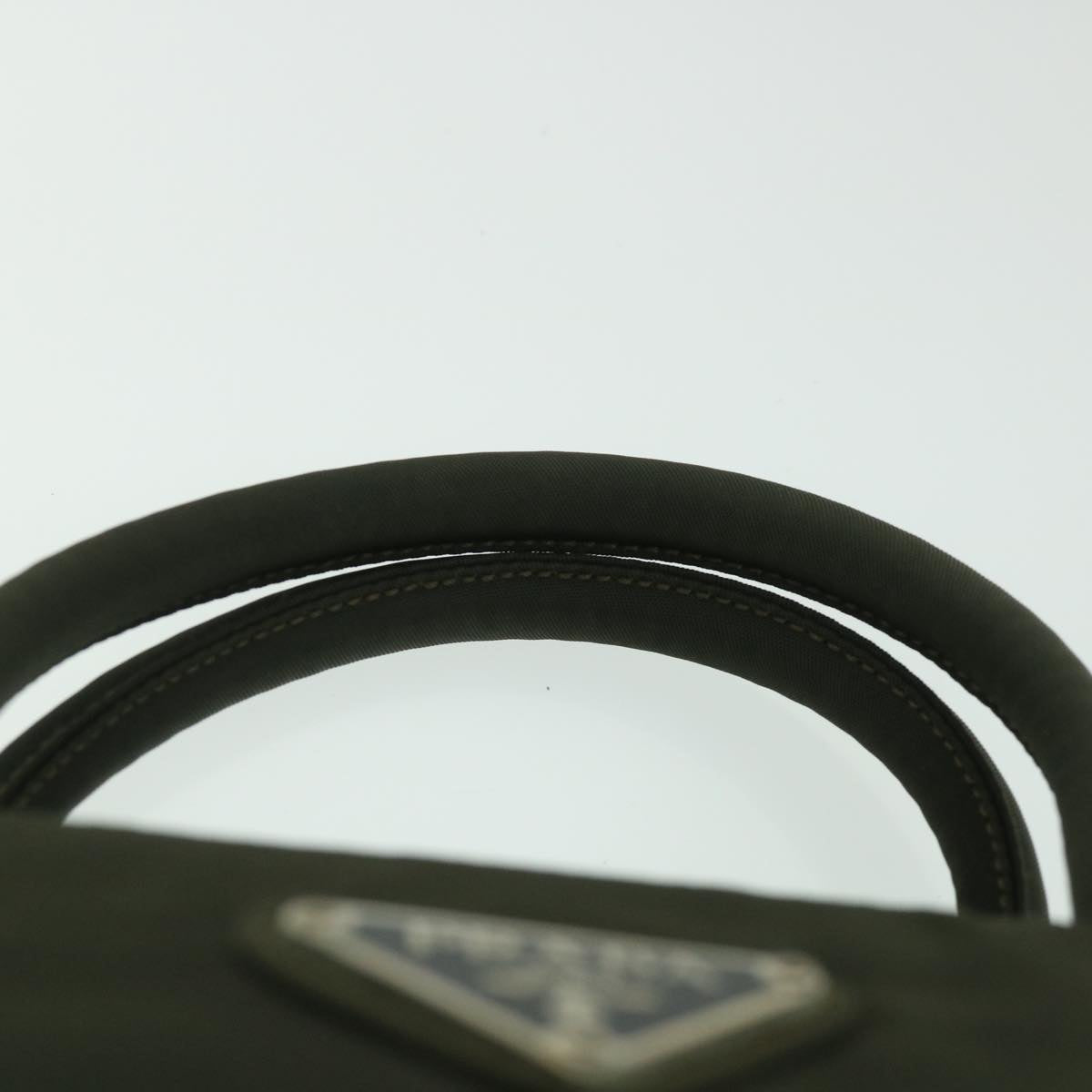 PRADA Hand Bag Nylon Green Auth fm2766