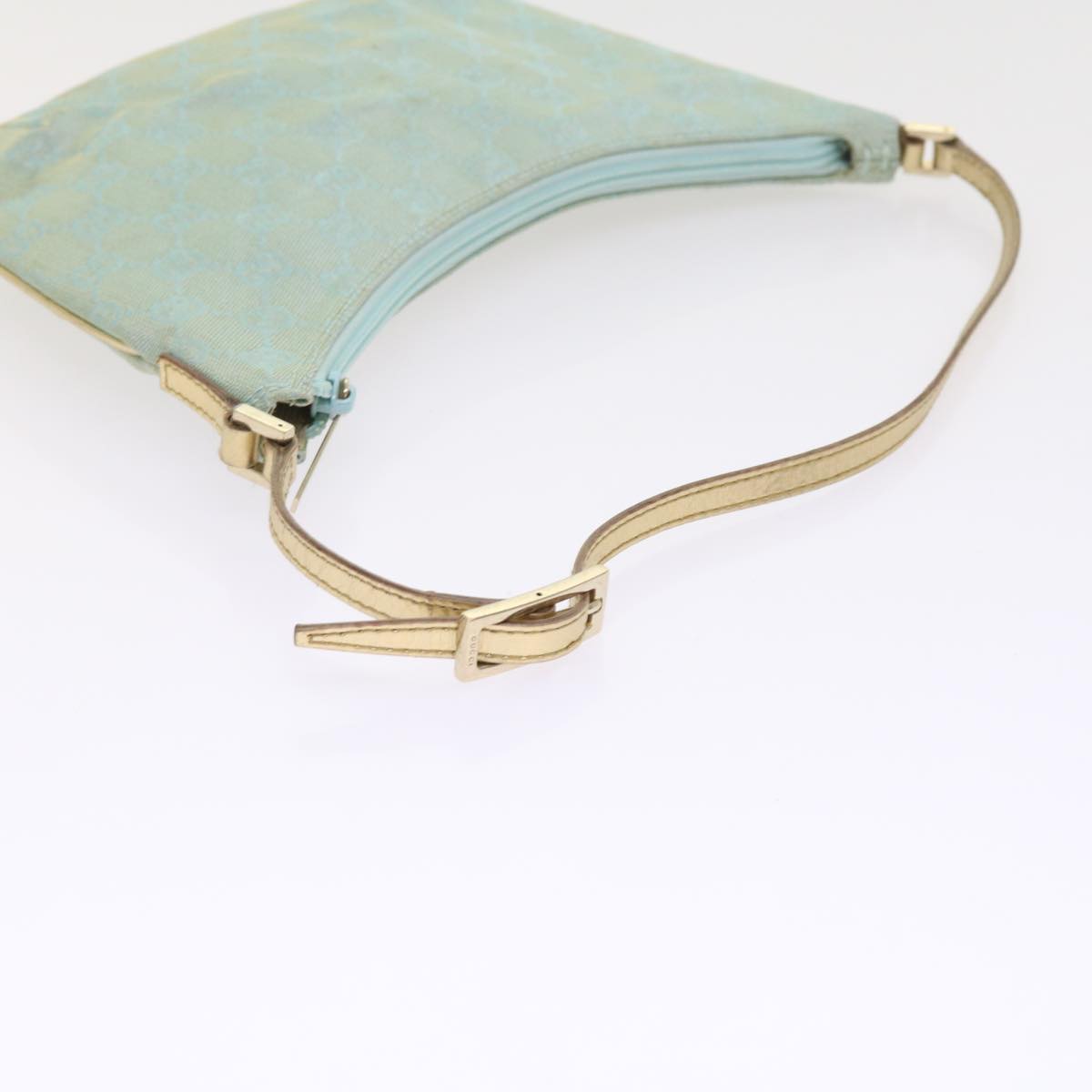 GUCCI GG Canvas Accessory Pouch Turquoise Blue 005 0813 Auth fm2785