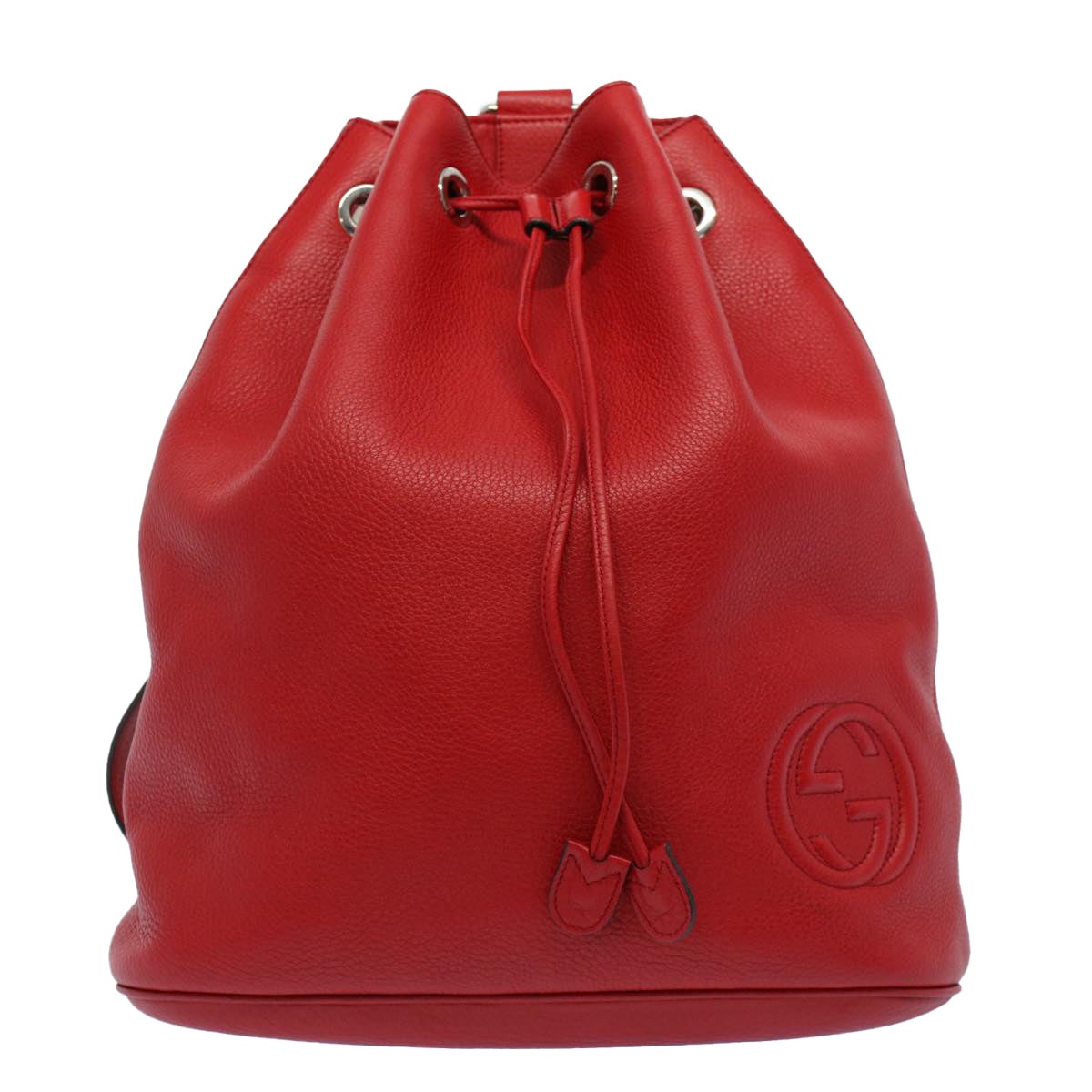 GUCCI Soho Backpack Leather Red 368588 Auth fm2801