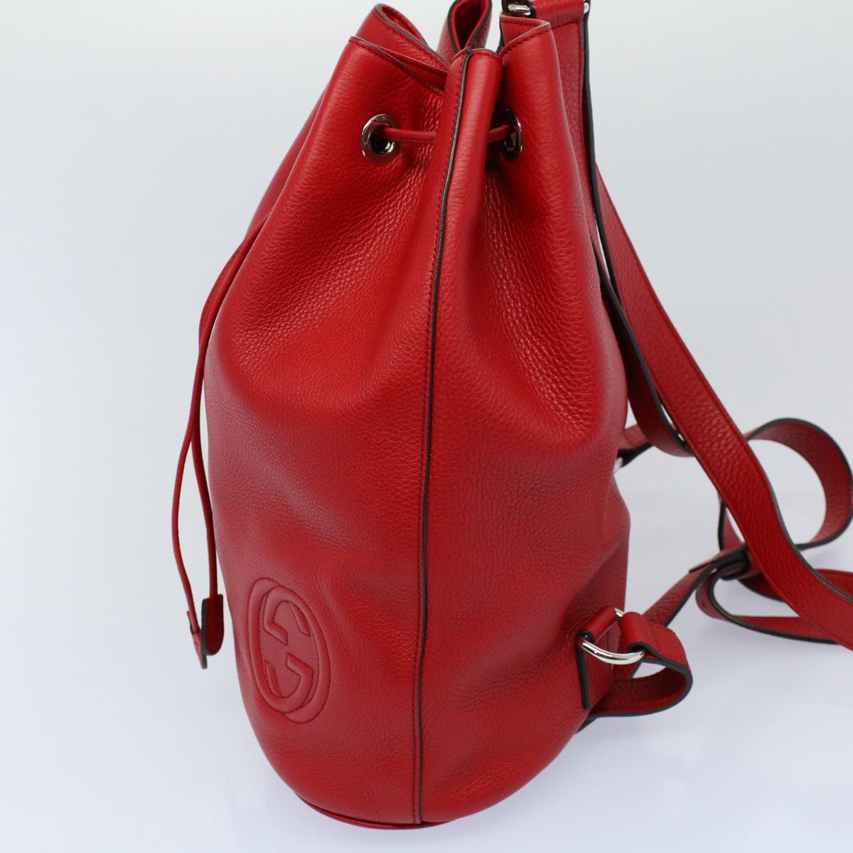 GUCCI Soho Backpack Leather Red 368588 Auth fm2801