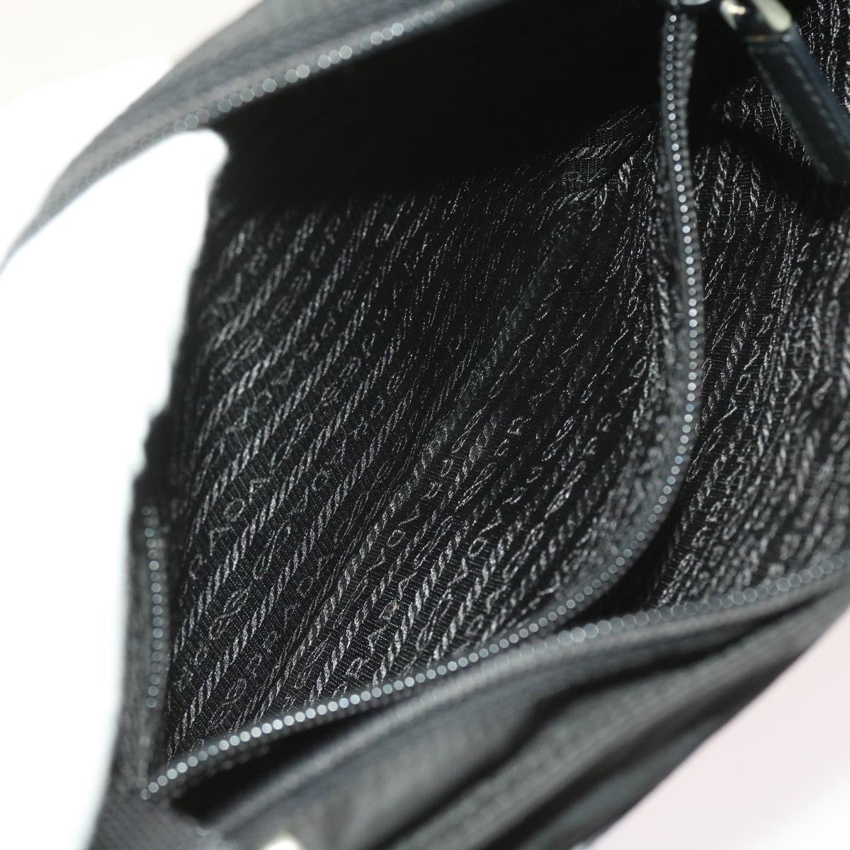 PRADA Shoulder Bag Nylon Black Auth fm2842