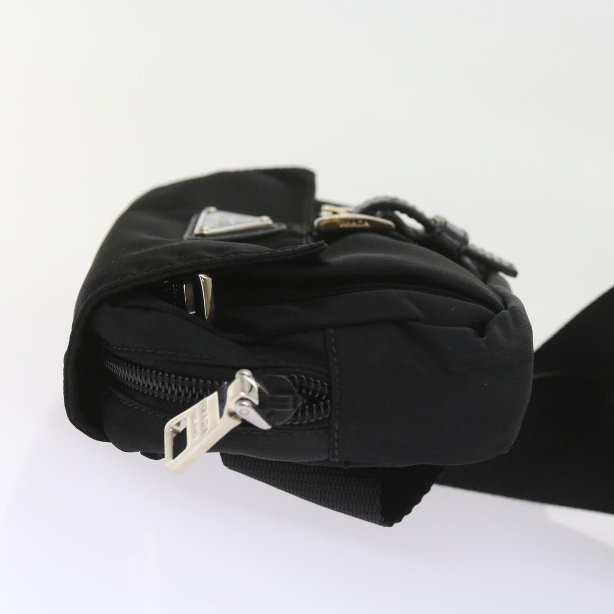 PRADA Waist bag Nylon Black Auth fm2924