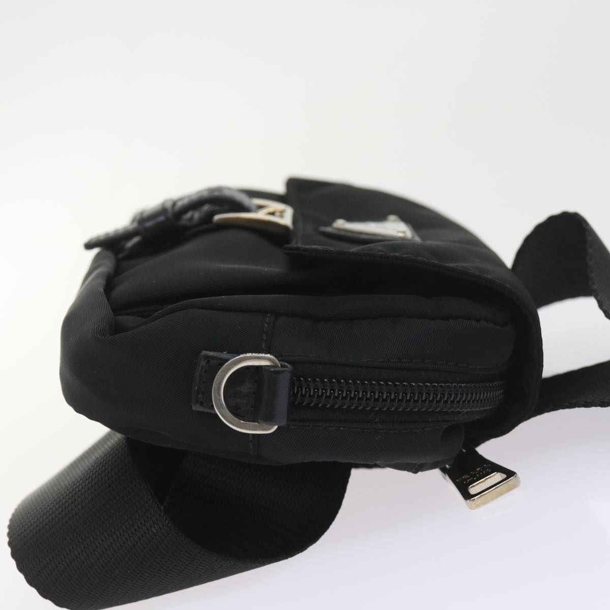 PRADA Waist bag Nylon Black Auth fm2924