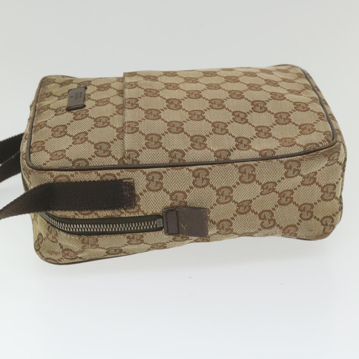 GUCCI GG Canvas Shoulder Bag Beige 122759 Auth fm2942