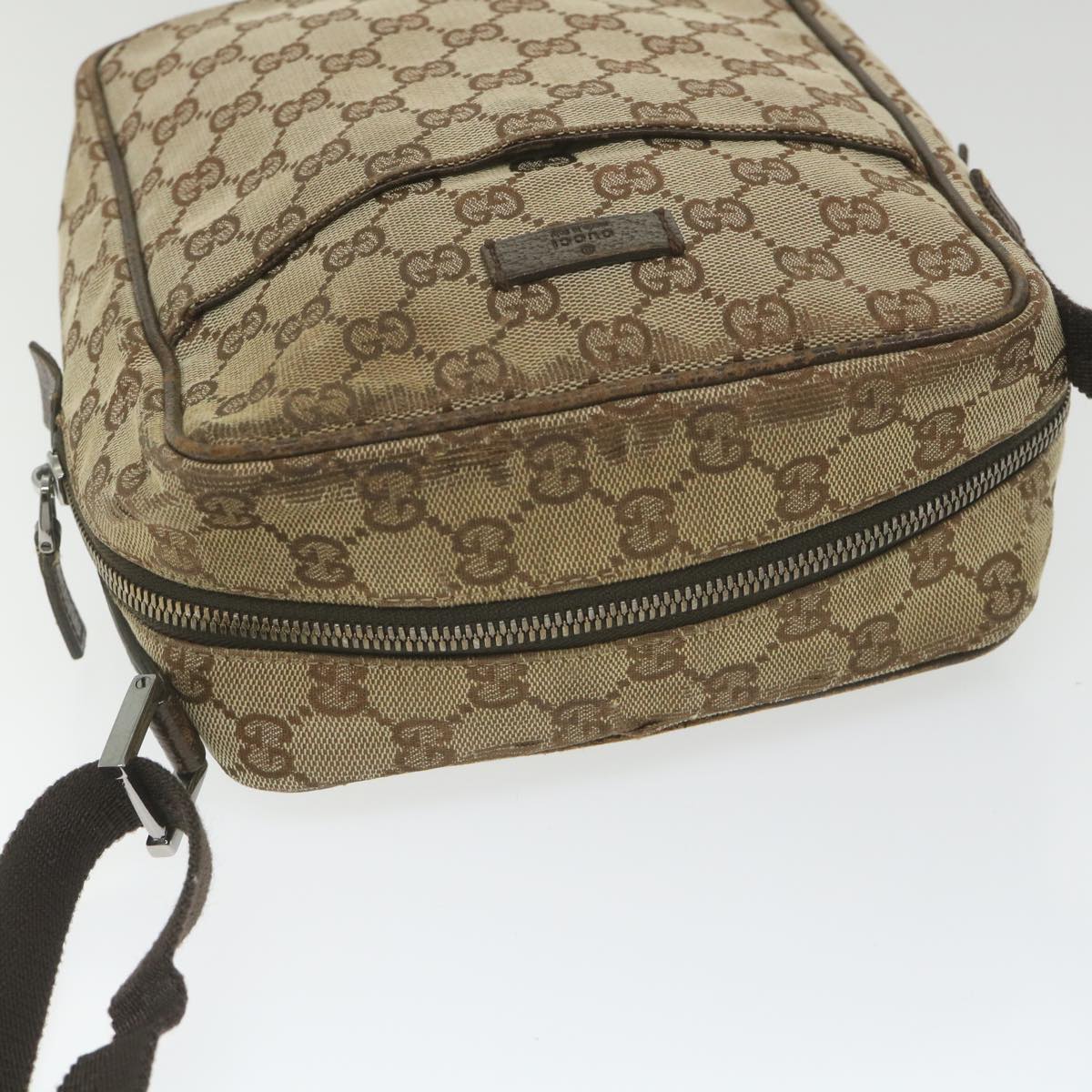 GUCCI GG Canvas Shoulder Bag Beige 122759 Auth fm2942