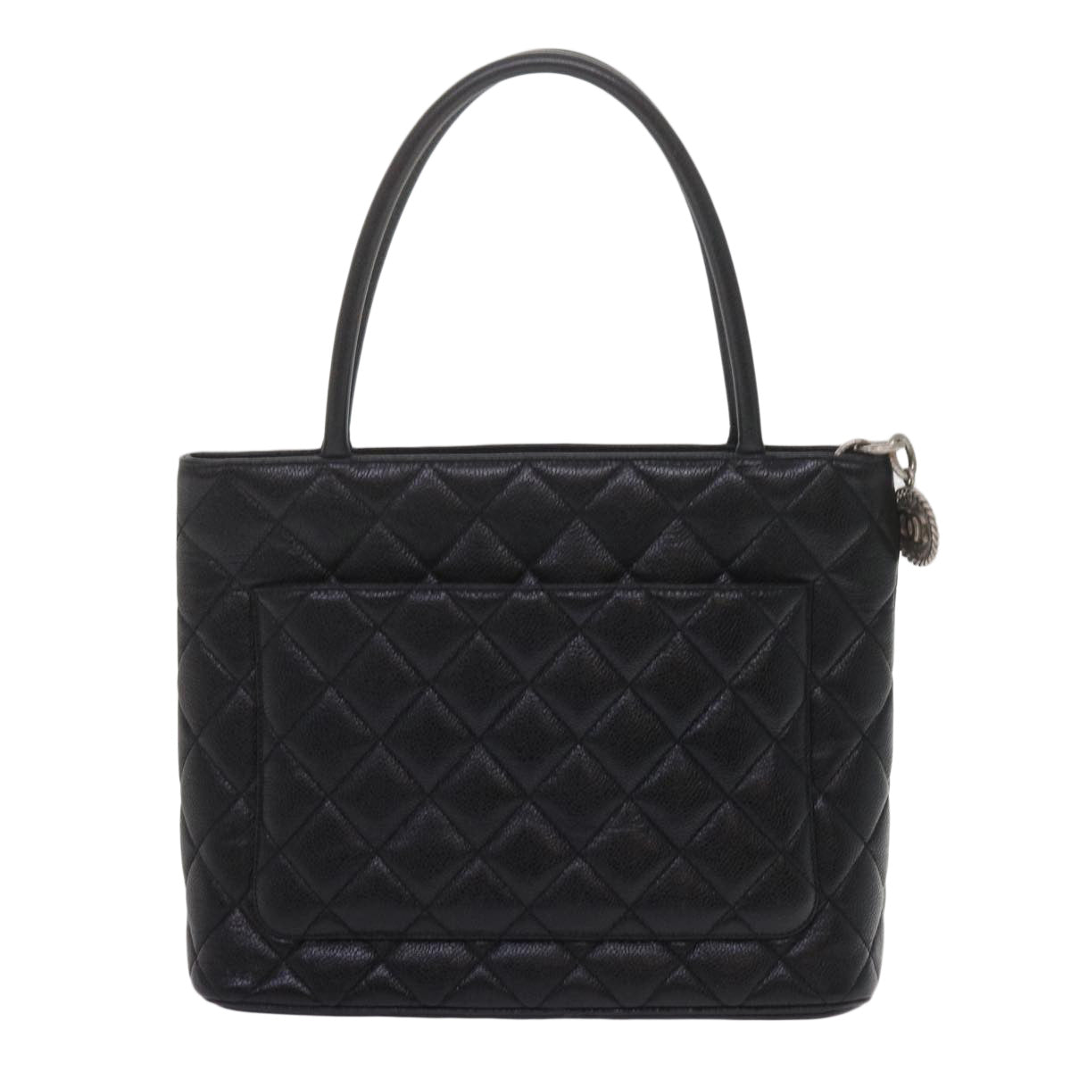 CHANEL Tote Bag Caviar Skin Standard Black A01804 CC Auth fm3060A