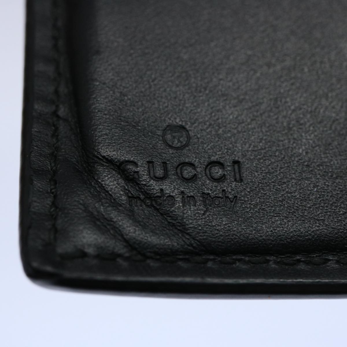 GUCCI GG Supreme Sherry Line Wallet Red Navy Black 408826 Auth fm3064