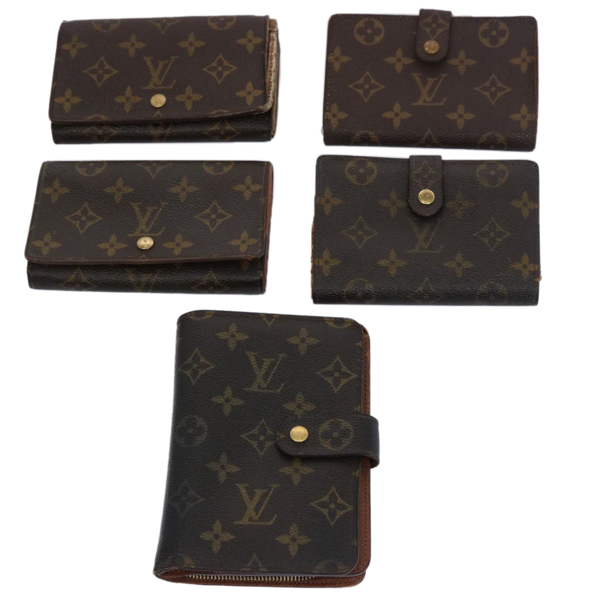 LOUIS VUITTON Monogram Wallet 5Set LV Auth fm3089