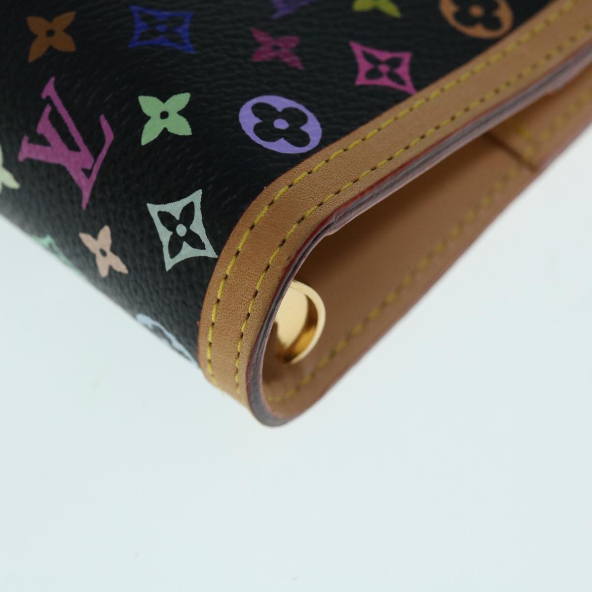 LOUIS VUITTON Multicolor Agenda GM Day Planner Cover Black R20893 Auth fm3102A