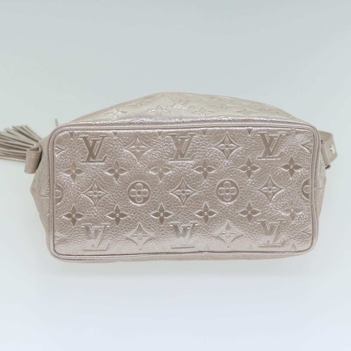 LOUIS VUITTON Monogram Shimmer Halo Hand Bag Silver Argent M95819 LV Auth fm3129