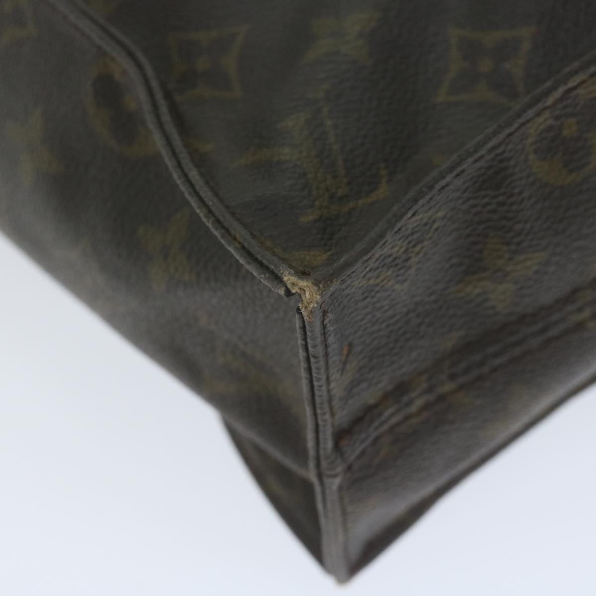 LOUIS VUITTON Monogram Sac Plat Hand Bag M51140 LV Auth fm3132