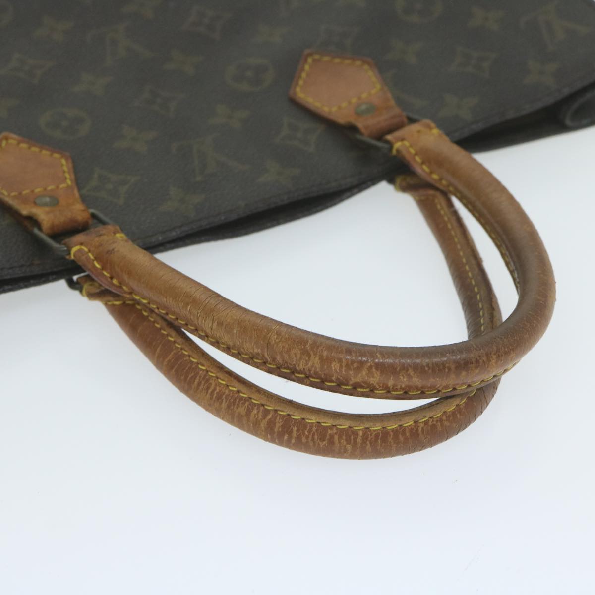 LOUIS VUITTON Monogram Sac Plat Hand Bag M51140 LV Auth fm3132