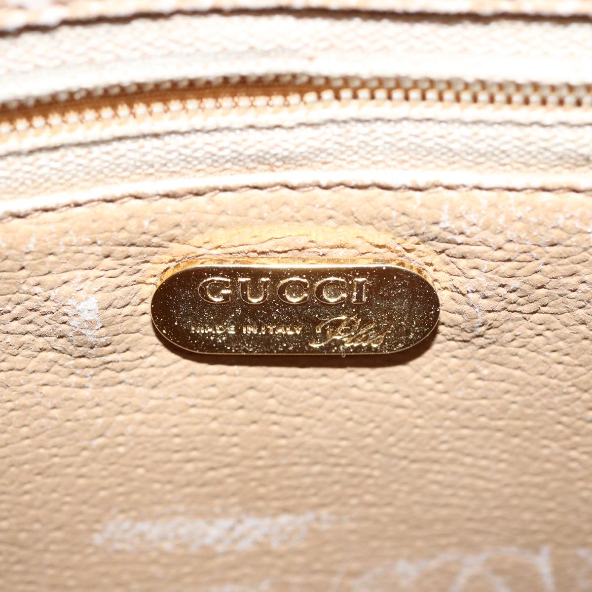 GUCCI GG Plus Supreme Shoulder Bag Beige Auth fm3139