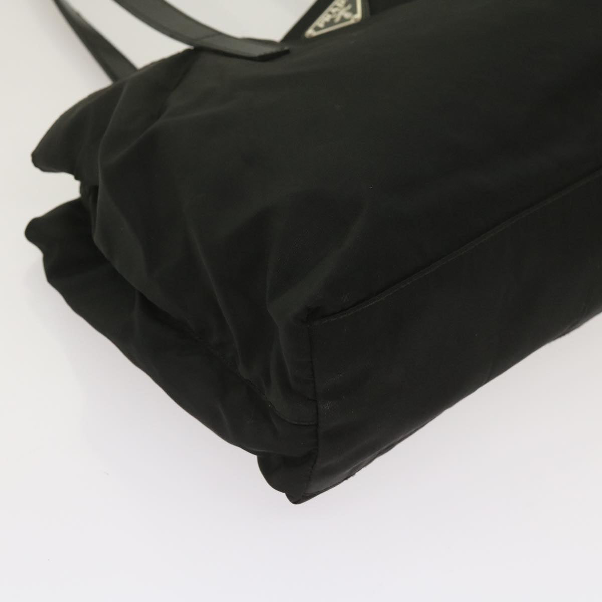 PRADA Tote Bag Nylon Black Auth fm3151