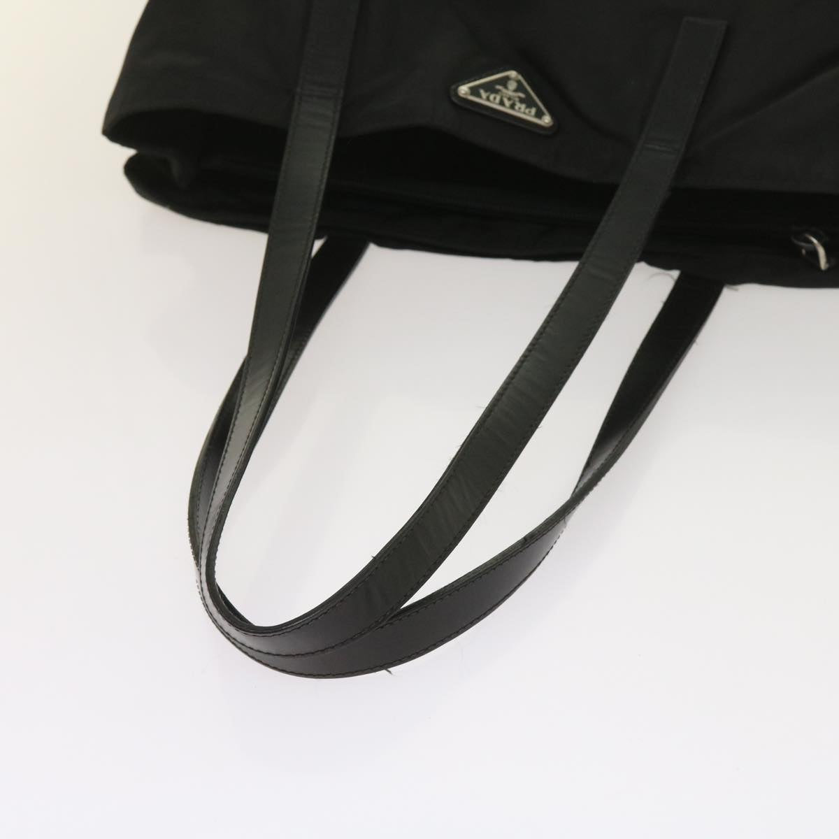 PRADA Tote Bag Nylon Black Auth fm3151