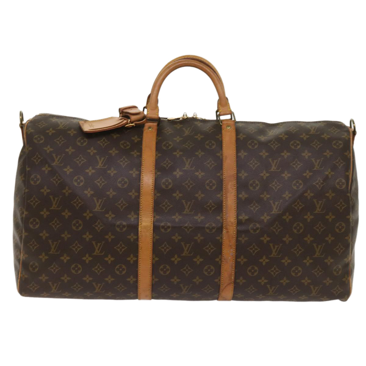 LOUIS VUITTON Monogram Keepall Bandouliere 60 Boston Bag M41412 LV Auth fm3165