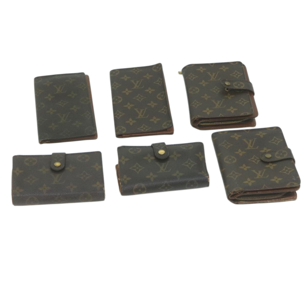 LOUIS VUITTON Monogram Wallet 6Set LV Auth fm3183