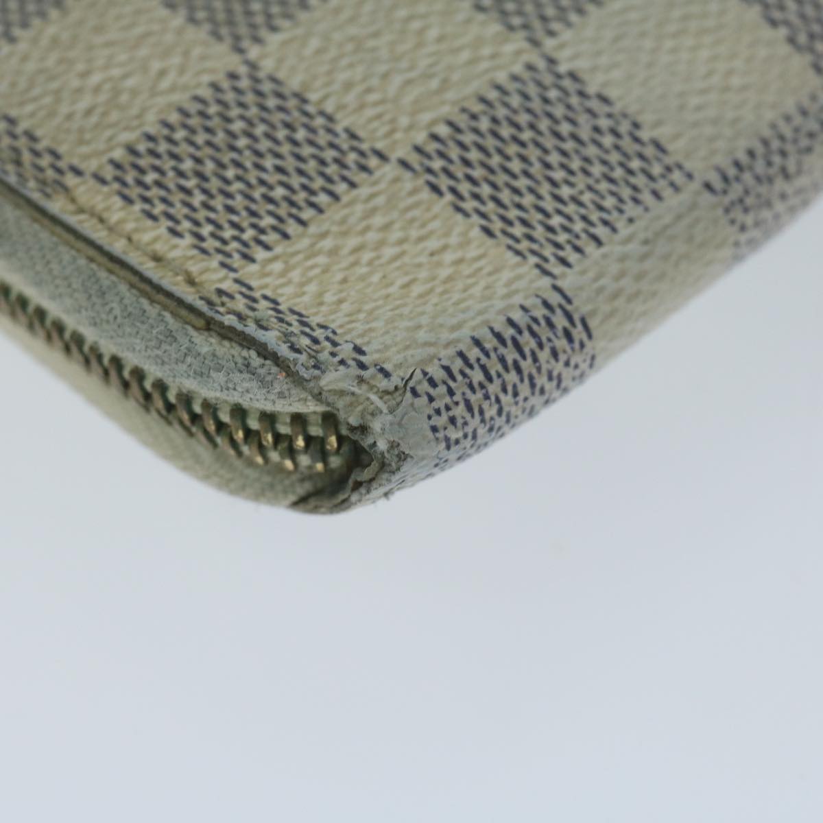 LOUIS VUITTON Damier Azur Zippy Wallet Wallet 3Set LV Auth fm3185