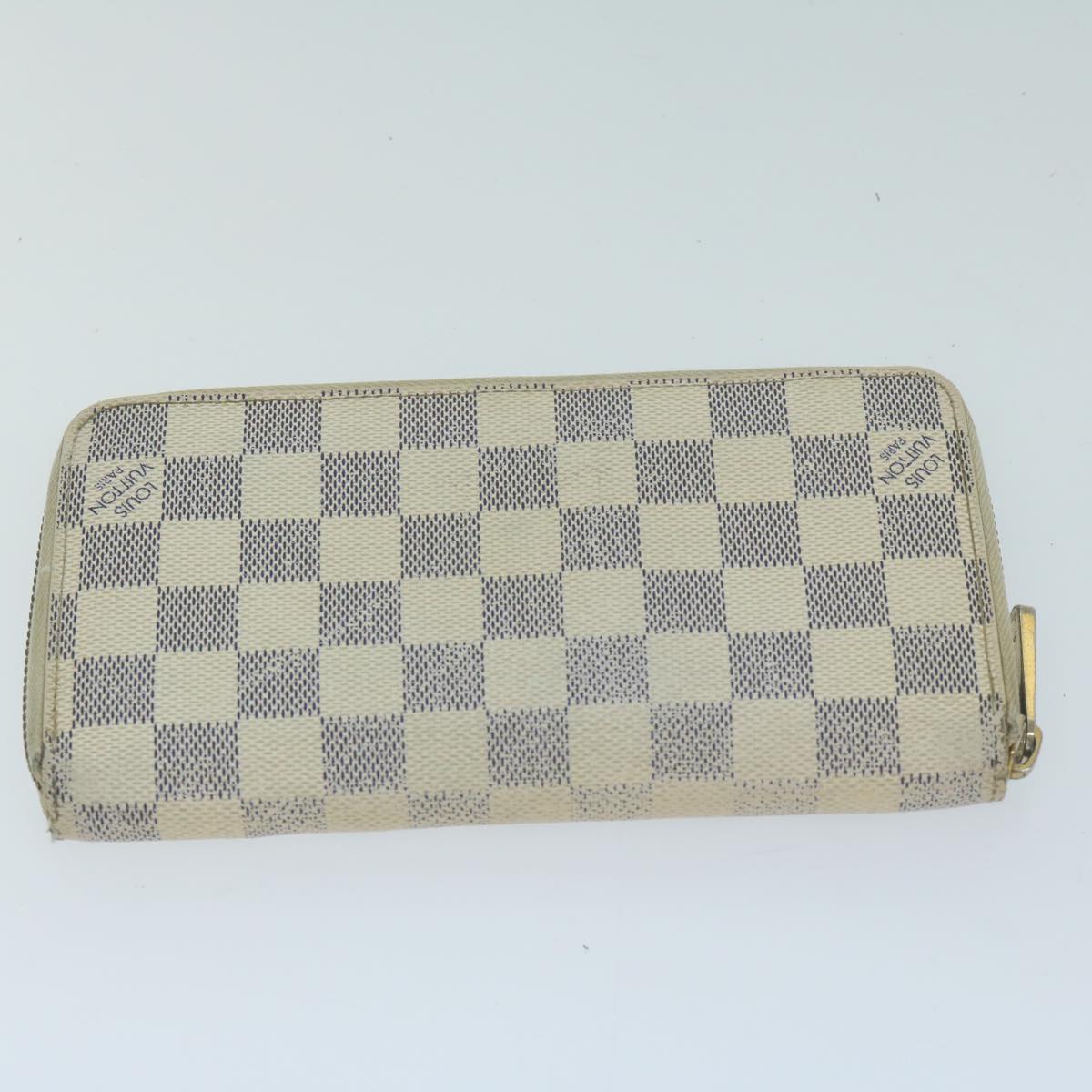 LOUIS VUITTON Damier Azur Zippy Wallet Wallet 3Set LV Auth fm3185