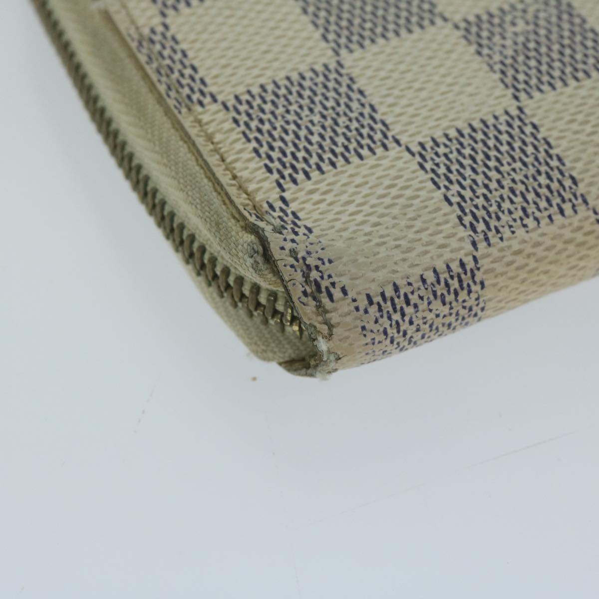 LOUIS VUITTON Damier Azur Zippy Wallet Wallet 3Set LV Auth fm3185