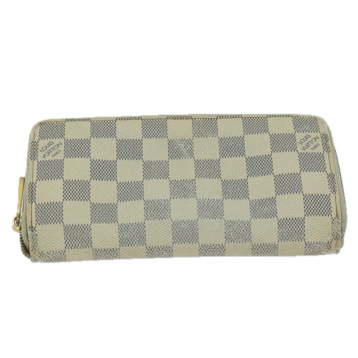 LOUIS VUITTON Damier Azur Zippy Wallet Wallet 3Set LV Auth fm3185