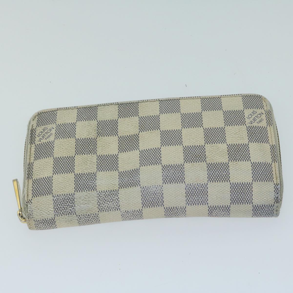 LOUIS VUITTON Damier Azur Zippy Wallet Wallet 3Set LV Auth fm3185