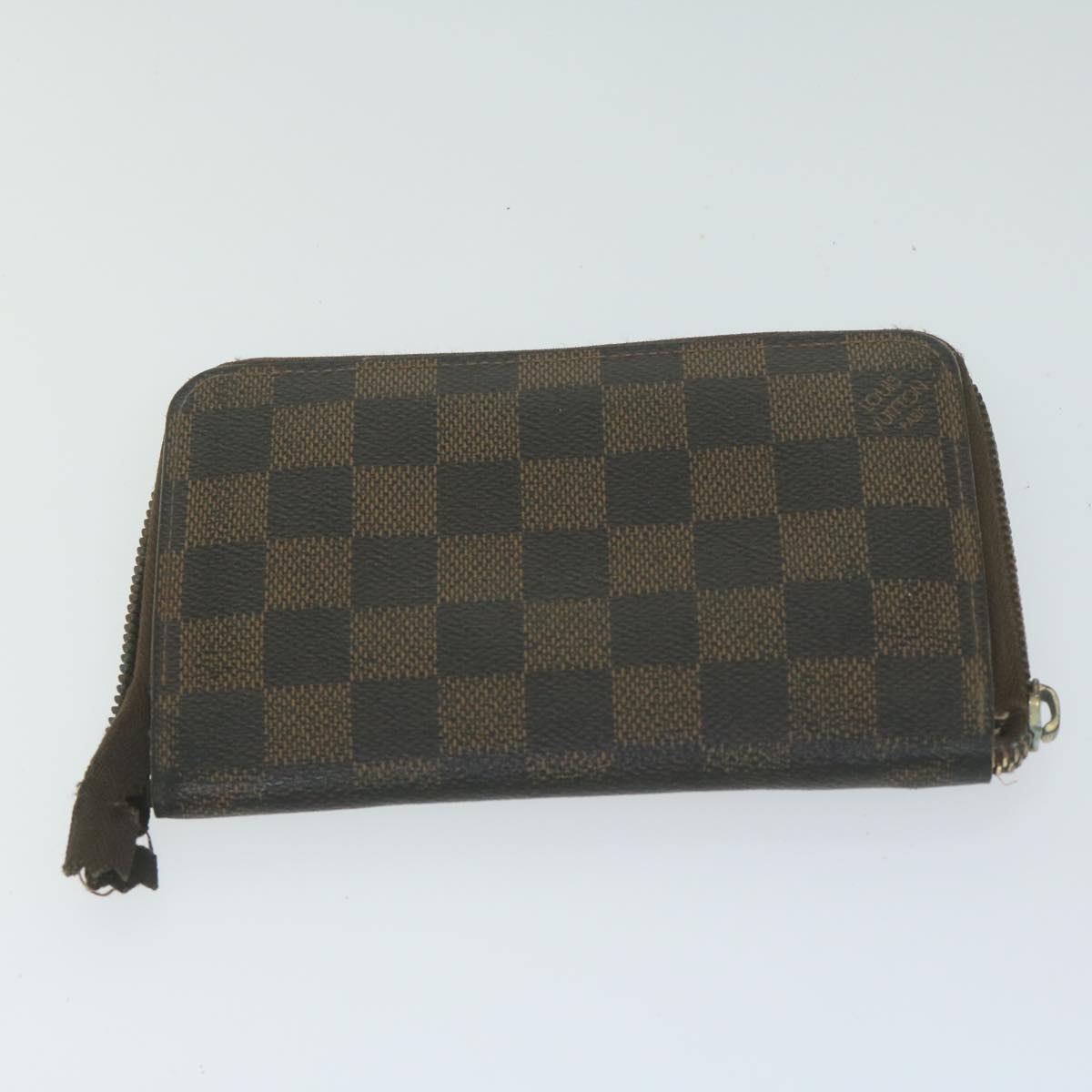 LOUIS VUITTON Damier Ebene Wallet 9Set LV Auth fm3188