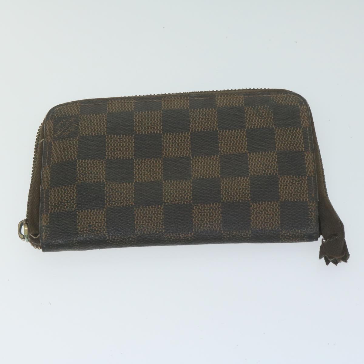 LOUIS VUITTON Damier Ebene Wallet 9Set LV Auth fm3188