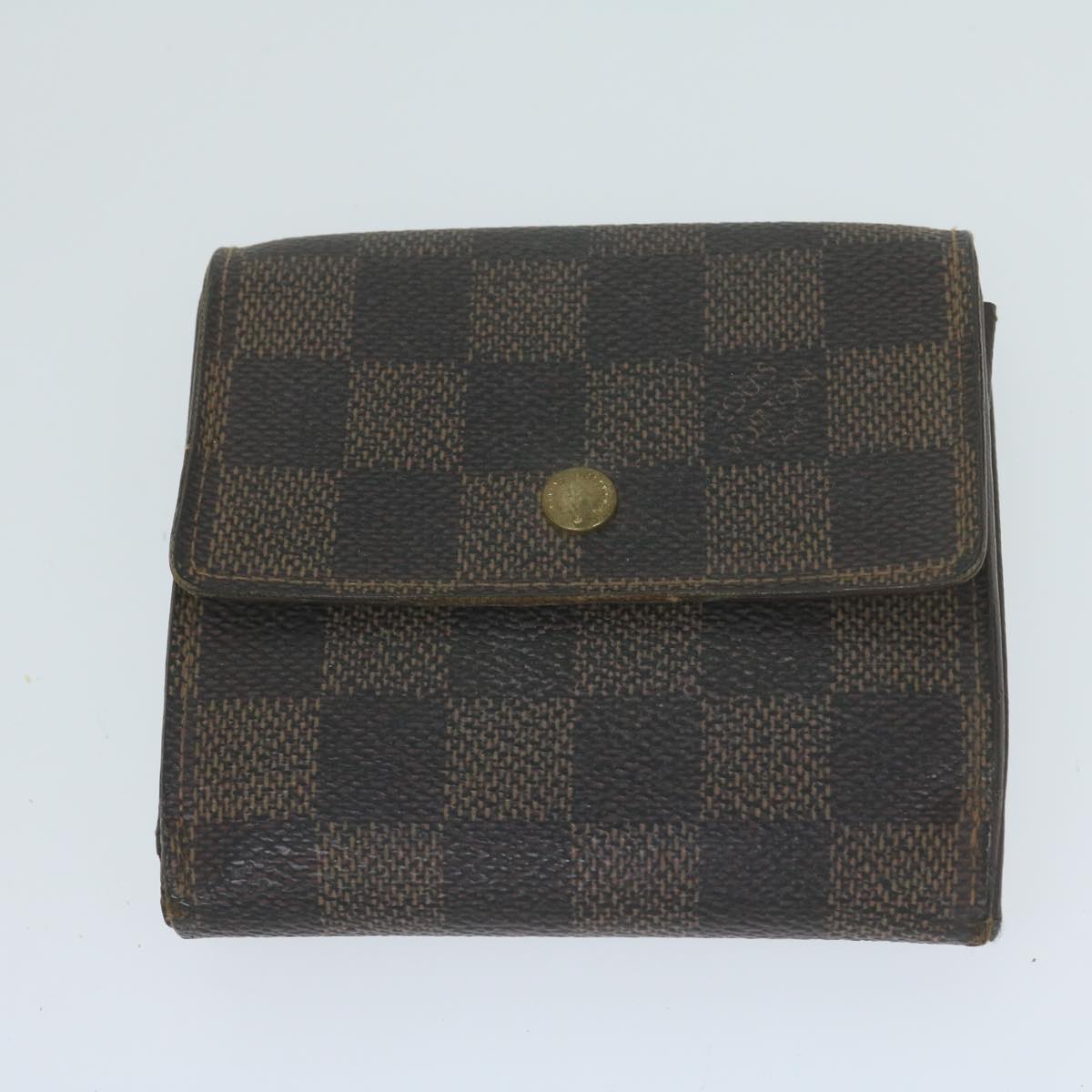 LOUIS VUITTON Damier Ebene Wallet 9Set LV Auth fm3188