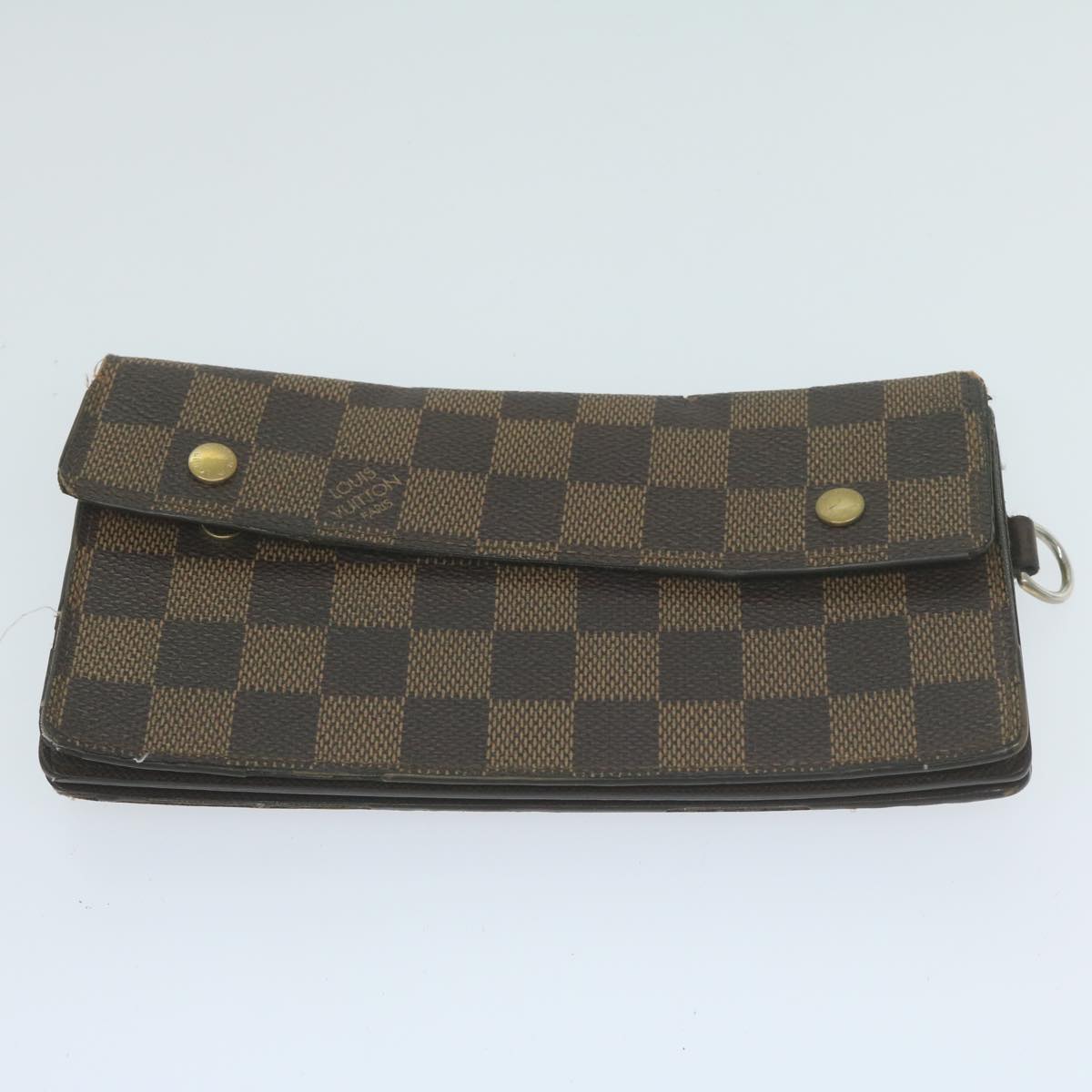 LOUIS VUITTON Damier Ebene Wallet 9Set LV Auth fm3188