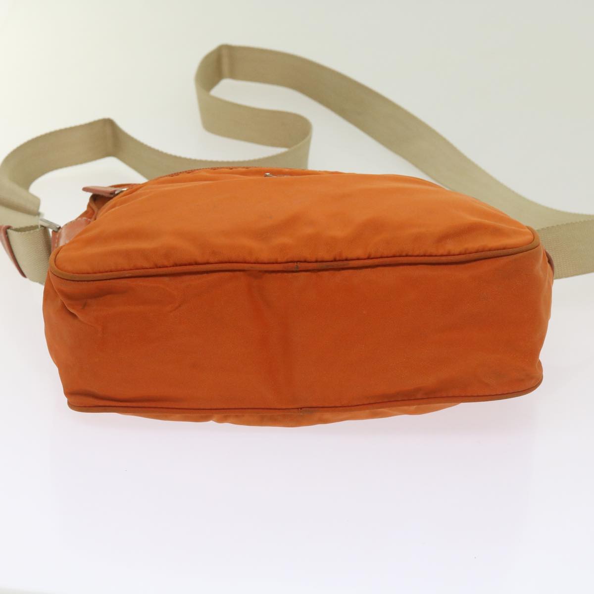 PRADA Shoulder Bag Nylon Orange Auth fm3214