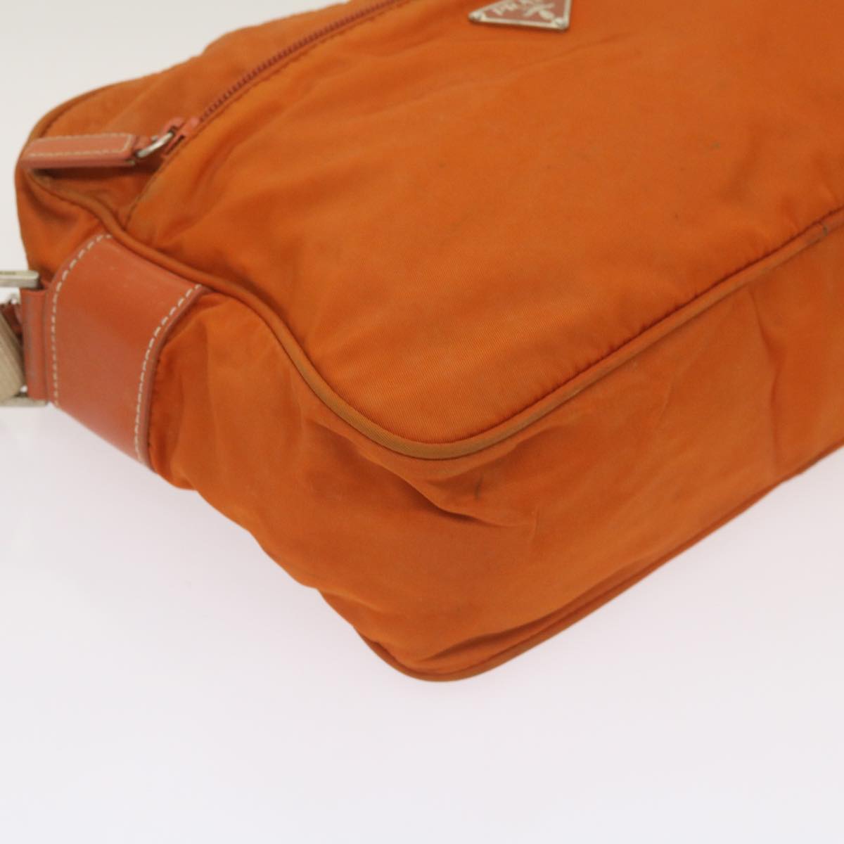 PRADA Shoulder Bag Nylon Orange Auth fm3214