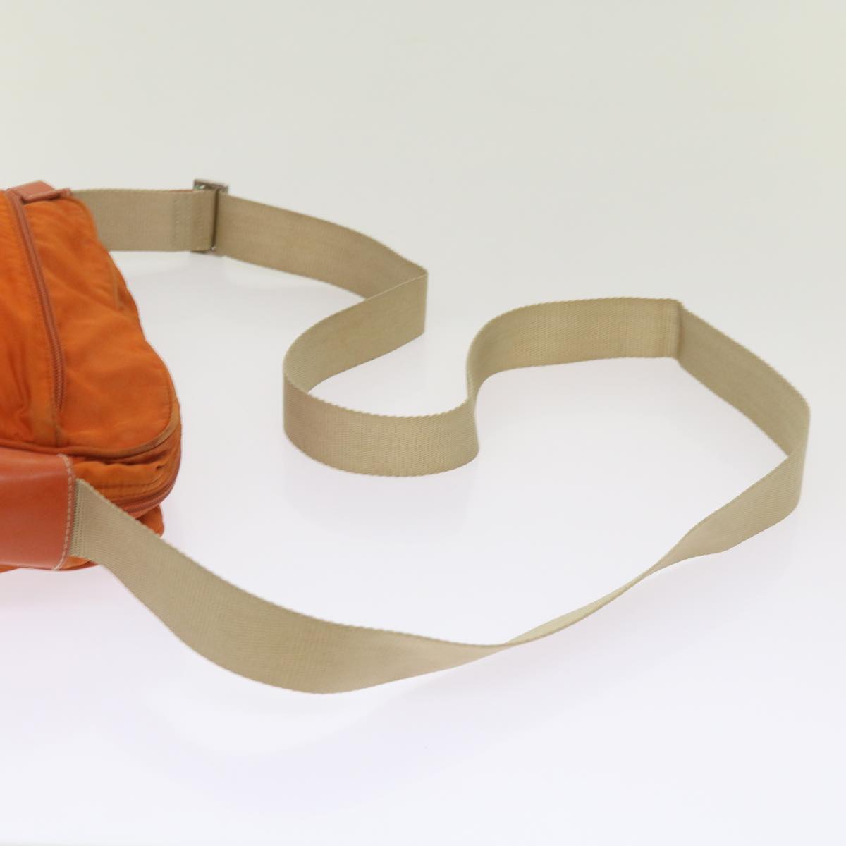 PRADA Shoulder Bag Nylon Orange Auth fm3214